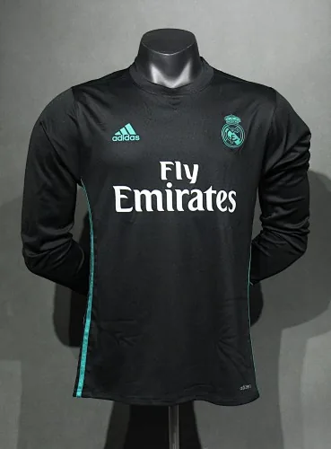 17-18 Retro Player Real Madrid Away Kit Long Sleeve Cheap Football Jersey Wholesale Yupoo