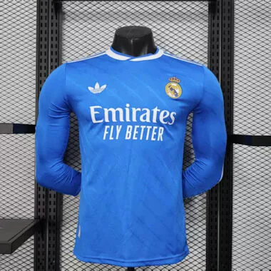 25-26 Player Real Madrid Third Away Long Sleeve Kit S-3XL Cheap Football Jersey Wholesale Yupoo