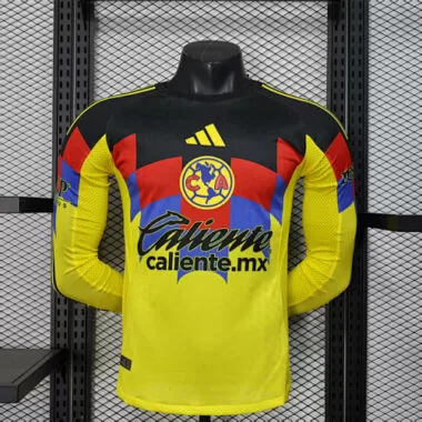 25-26 Club America Home Long Sleeve Kit Player Version Shirt Cheap Football Jersey Wholesale Yupoo