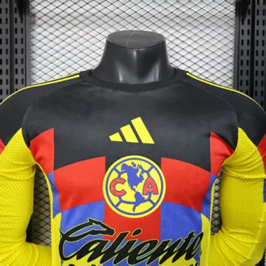 25-26 Club America Home Long Sleeve Kit Player Version Shirt Cheap Football Jersey Wholesale Yupoo