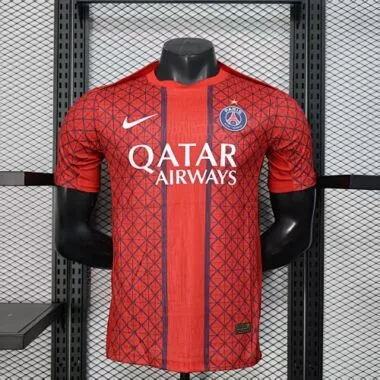 25-26 Players PSG Pre-Match Training Kit Cheap Football Jersey Wholesale Yupoo
