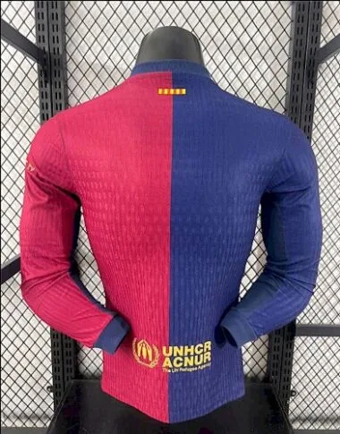 25-26 Player Barcelona Home x Travis Scott Long Sleeve Soccer Jersey