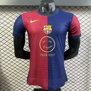 25-26 Player Barcelona Home x Travis Scott Soccer Jersey