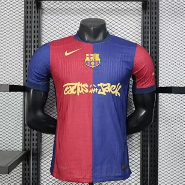 25-26 Player Barcelona Home x Travis Scott Soccer Jersey