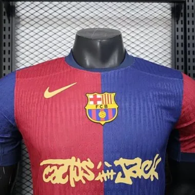 25-26 Player Barcelona Home x Travis Scott Soccer Jersey