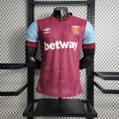 2023/24 West Ham Home Player Version Size Soccer Jerseys