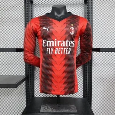 2023/24 AC Milan Home Player Version Long Sleeve