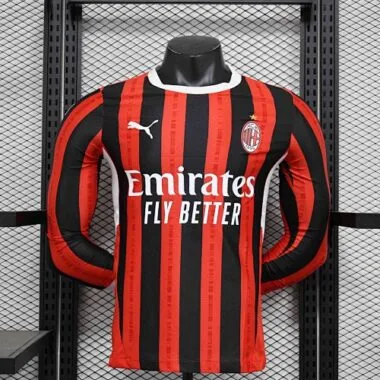 2024/25 AC Milan Home Long Sleeve Player Version Shirt
