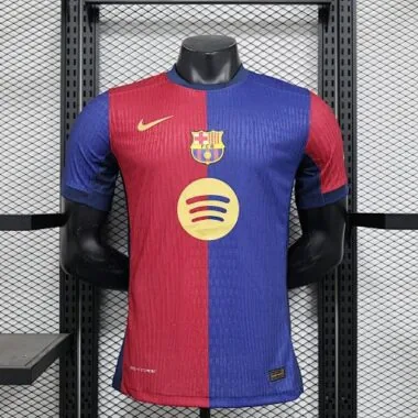 24-25 Barcelona Home Kit Without Sponsor Text Player Version Shirt S-5XL