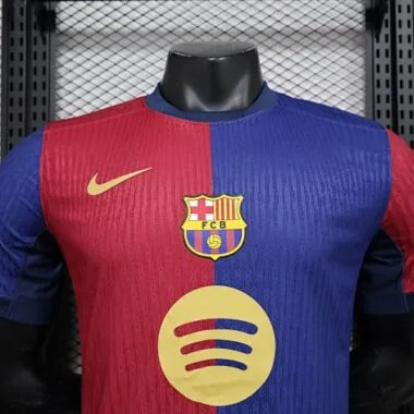 24-25 Barcelona Home Kit Without Sponsor Text Player Version Shirt S-5XL