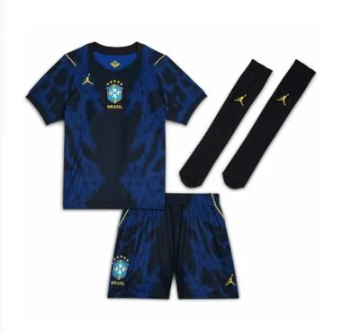 2026 Kids Brazil Away Full Kit World Cup Cheap Football Jersey Wholesale Yupoo