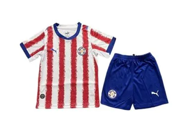 2026 Kids Paraguay Home Kit World Cup Cheap Football Jersey Wholesale Yupoo