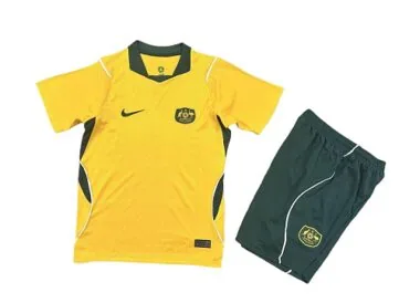 2026 Kids Australia Home Kit World Cup Cheap Football Jersey Wholesale Yupoo