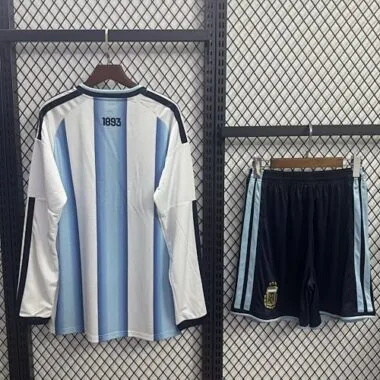 2026 Kids Argentina Home Long Sleeve Kit World Cup Cheap Football Jersey Wholesale Yupoo