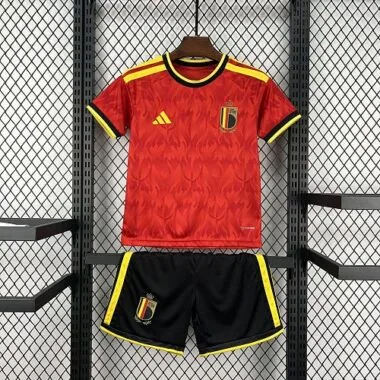 2026 Kids Belgium Home Kit World Cup Cheap Football Jersey Wholesale Yupoo