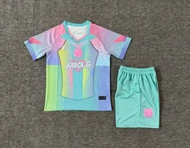 25-26 Kids Barcelona Special Edition Kit Cheap Football Jersey Wholesale Yupoo