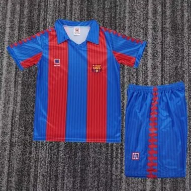 1989-92 Retro Kids Barcelona Home Kit Cheap Football Jersey Wholesale Yupoo