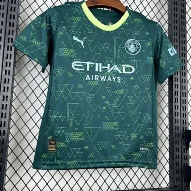 25-26 Kids Manchester City Fourth Away Kit Cheap Football Jersey Wholesale Yupoo