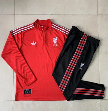 25-26 Kids Liverpool Training Kits Sweatshirt Tracksuits Cheap Football Jersey Wholesale Yupoo