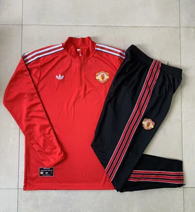 25-26 Kids Manchester United Training Kits Sweatshirt Tracksuits