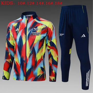 25-26 Kids Arsenal Training Kits Jacket Tracksuits Cheap Football Jersey Wholesale Yupoo