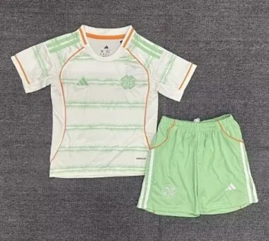 25-26 Kids Celtic Third Away Kit No Sponsor Cheap Football Jersey Wholesale Yupoo
