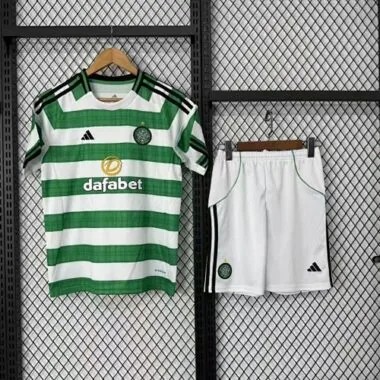 25-26 Kids Celtic Home Kit Cheap Football Jersey Wholesale Yupoo