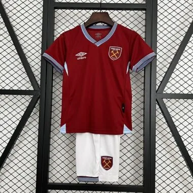25-26 Kids West Ham Home Kit Cheap Football Jersey Wholesale Yupoo