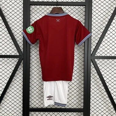 25-26 Kids West Ham Home Kit Cheap Football Jersey Wholesale Yupoo
