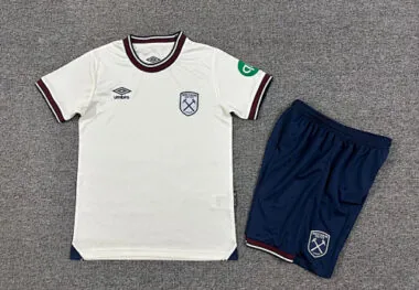 25-26 Kids West Ham Away Kit Cheap Football Jersey Wholesale Yupoo