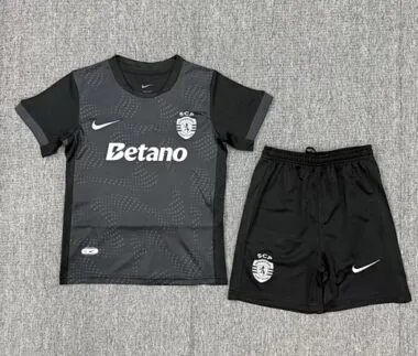 25-26 Kids Sporting Lisbon Away Kit Cheap Football Jersey Wholesale Yupoo