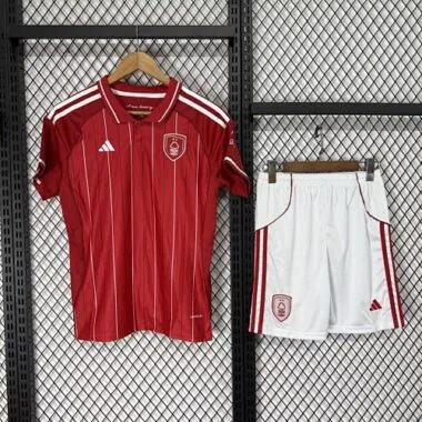 25-26 Kids Nottingham Forest Home Kit Cheap Football Jersey Wholesale Yupoo