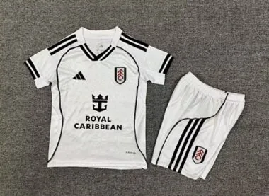 25-26 Kids Fulham Home Kit Cheap Football Jersey Wholesale Yupoo