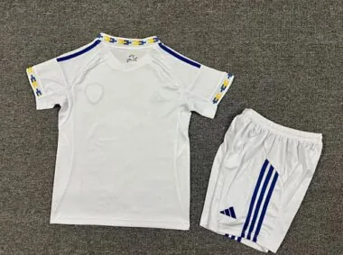 25-26 Kids Leeds United Home Kit Cheap Football Jersey Wholesale Yupoo