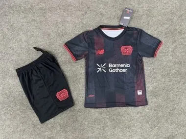 25-26 Kids Leverkusen Home Kit Cheap Football Jersey Wholesale Yupoo