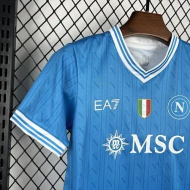 25-26 Kids Napoli Home Kit Cheap Football Jersey Wholesale Yupoo