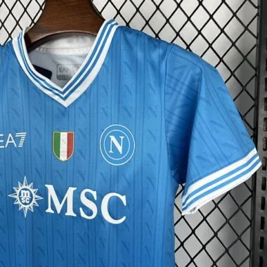 25-26 Kids Napoli Home Kit Cheap Football Jersey Wholesale Yupoo
