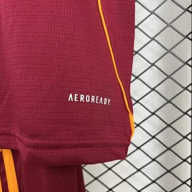 25-26 Kids AS Roma Home Kit Cheap Football Jersey Wholesale Yupoo