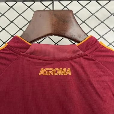 25-26 Kids AS Roma Home Kit Cheap Football Jersey Wholesale Yupoo