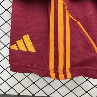 25-26 Kids AS Roma Home Kit Cheap Football Jersey Wholesale Yupoo