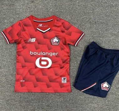25-26 Kids Lille Home Kit Cheap Football Jersey Wholesale Yupoo