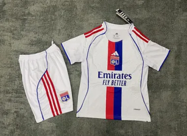 25-26 Kids Lyon Home Kit Cheap Football Jersey Wholesale Yupoo