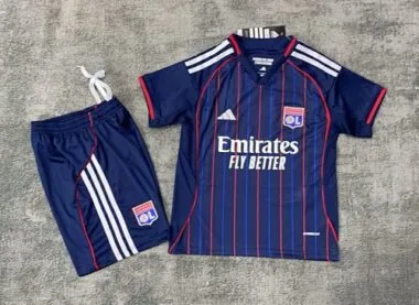 25-26 Kids Lyon Away Kit Cheap Football Jersey Wholesale Yupoo