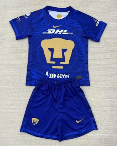25-26 Kids Pumas Away Kit Cheap Football Jersey Wholesale Yupoo