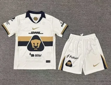 25-26 Kids Pumas Home Kit Cheap Football Jersey Wholesale Yupoo