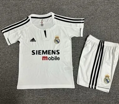 03-04 Kids Retro Real Madrid Home Shirt Cheap Football Jersey Wholesale Yupoo