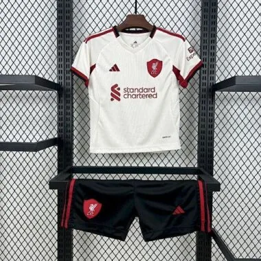 25-26 Kids Liverpool Away Kit 16-28 Cheap Football Jersey Wholesale Yupoo
