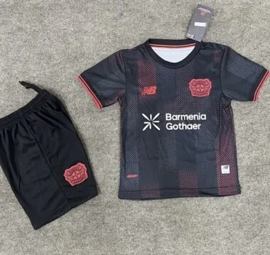 25-26 Kids Bayer 04 Leverkusen Home Kit Cheap Football Jersey Wholesale Yupoo