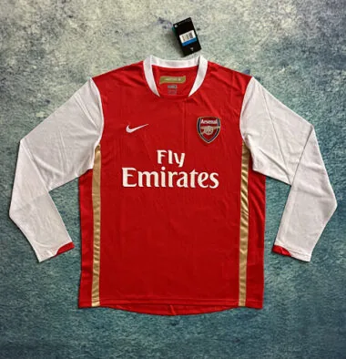 06-07 Arsenal Home Retro Long Sleeve Soccer Jerseys Yupoo