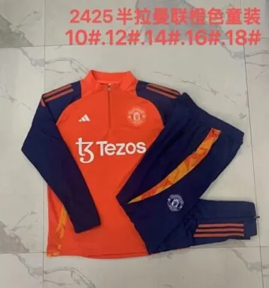 24-25 Manchester United Kids Long Sleeve Training Suit Yupoo